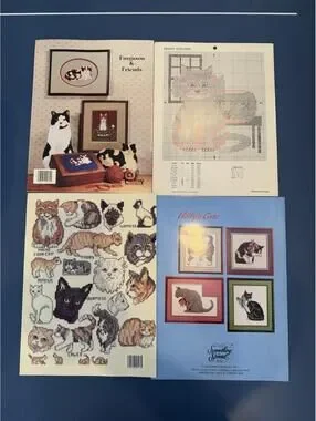 Office | Lot Of 12 Cross Stitch Bookletspamphlets Catkitten Themed ...